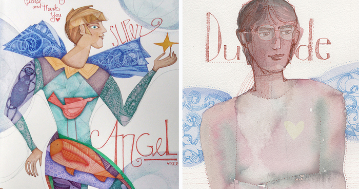 As A Healing Therapy I Drew One Angel A Day For A Month