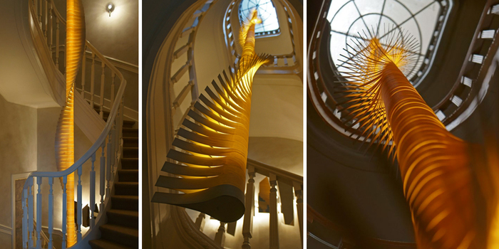 Helix Light In Maple Wood