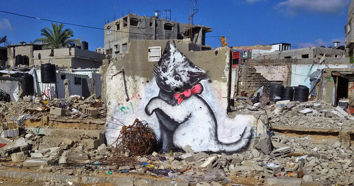 Banksy Sneaks Into Gaza To Create Controversial Street Art