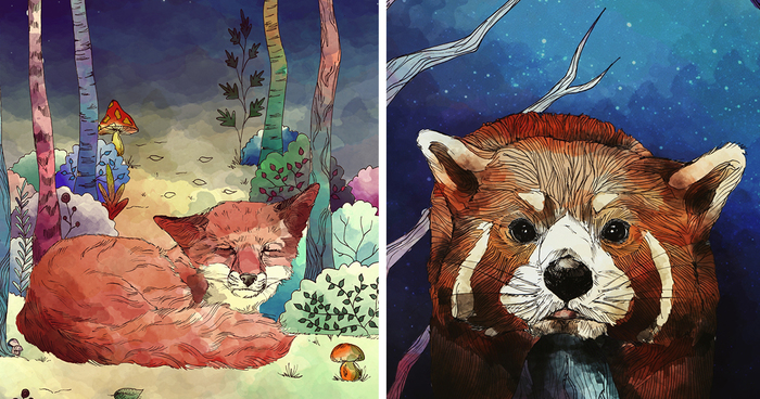 My Line-Art Animals With A Touch Of Fantasy