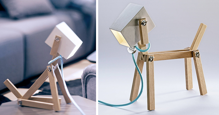 Luminose: We Designed A Wooden Table Lamp That Can Flex Like A Dog