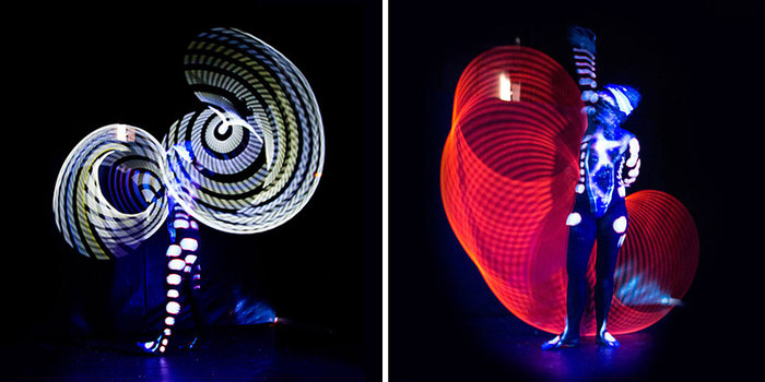 Mesmerizing Light Trails Of A Hula-Hoop