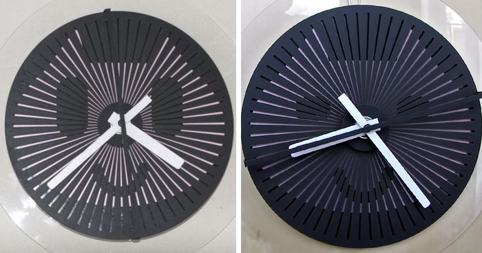 Optical Illusion Wallclocks Show Hidden Animations When Their Arrows Moves
