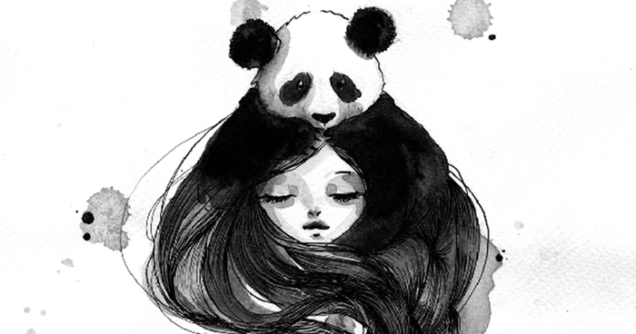 Panda & Maiden Ink Illustrations: I Never Used Ink Before And I Truly Enjoyed It