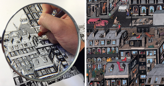 I Spent Over 150 Hours Drawing Each Of These Intricate Cityscapes
