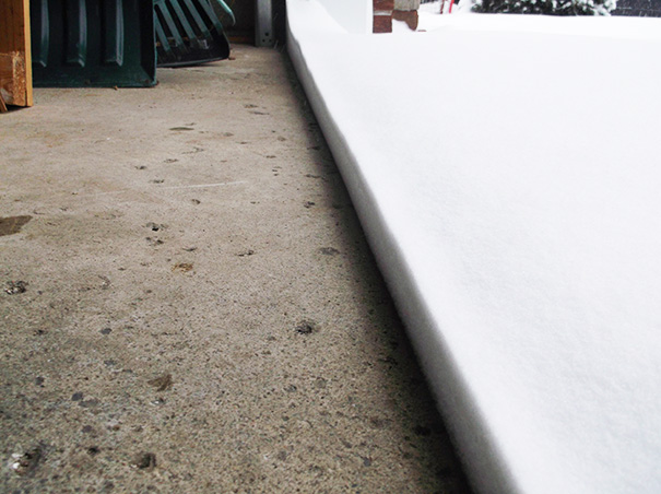This Straight Line Of Snow Between My Garage And Outside