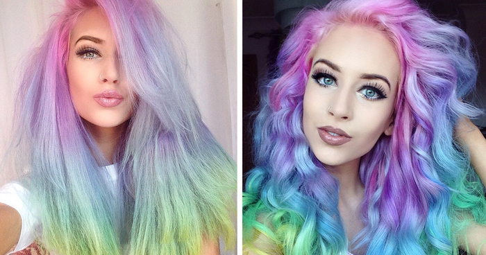 Rainbow Pastel Hair Is A New Trend Among Women