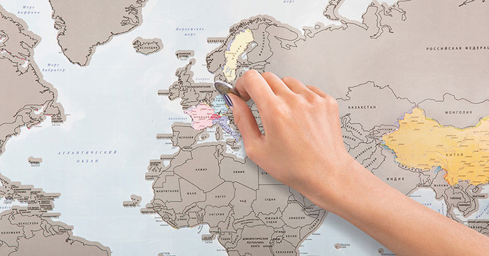 A Scratch-Off World Map That Lets You Track Countries You’ve Visited
