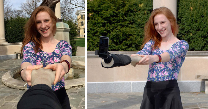 Selfie Stick Disguised As Hand To Make It Look Like You Have Friends