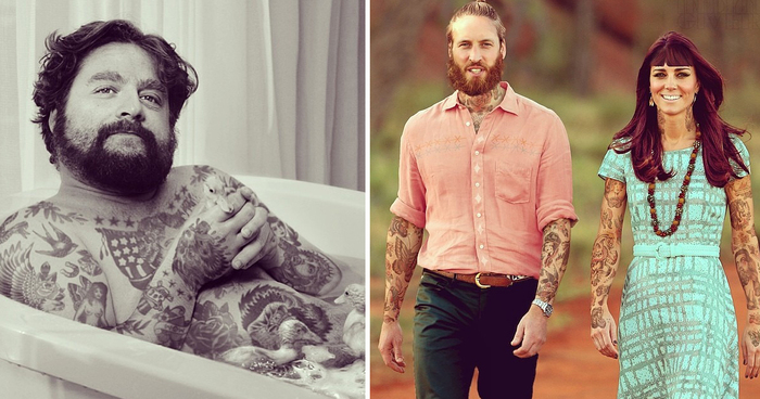 Artist Tattoos Celebrities In Photoshop