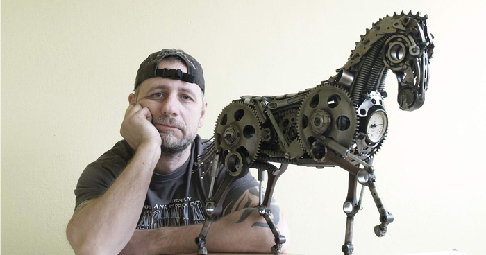I Recycle Old Motorbike Parts Into Steampunk Animal Sculptures