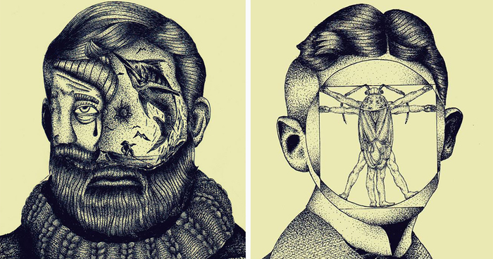 I Combine Authors And Their Novels Into One Painting