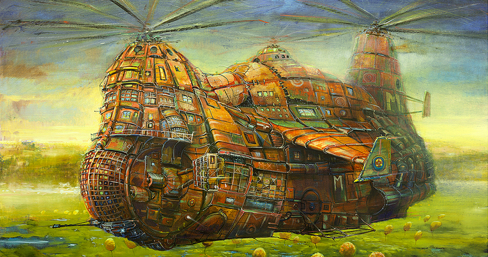Otherworldly Vehicles In Oil Paintings By Lithuanian Artist Modestas Malinauskas