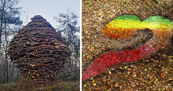 I Create Land Art That Slowly Dissolves Back Into Nature