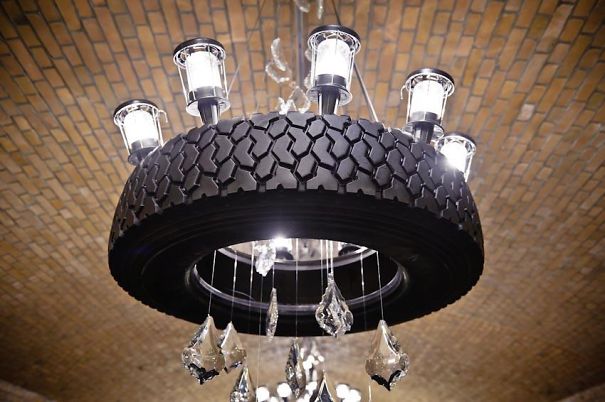 Tire Chandelier