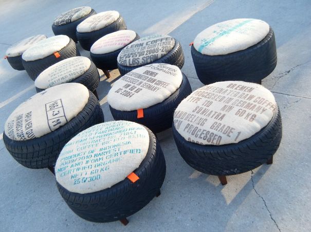 Tire Garden Stools