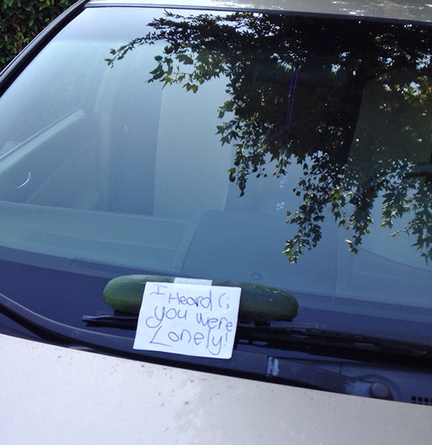 Found This On The Windshield Of A Car In The Coffee Shop Parking Lot