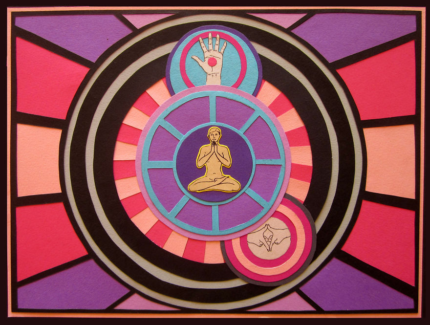 My Handmade Collages From Old Magazines And Colored Paper