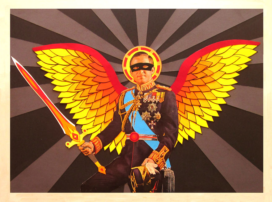 My Handmade Collages From Old Magazines And Colored Paper