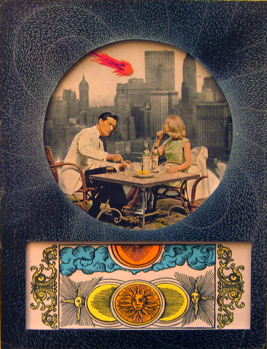 My Handmade Collages From Old Magazines And Colored Paper