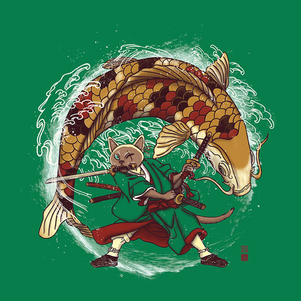 I Draw Samurai Cat Illustrations I Draw Samurai Cat Illustrations