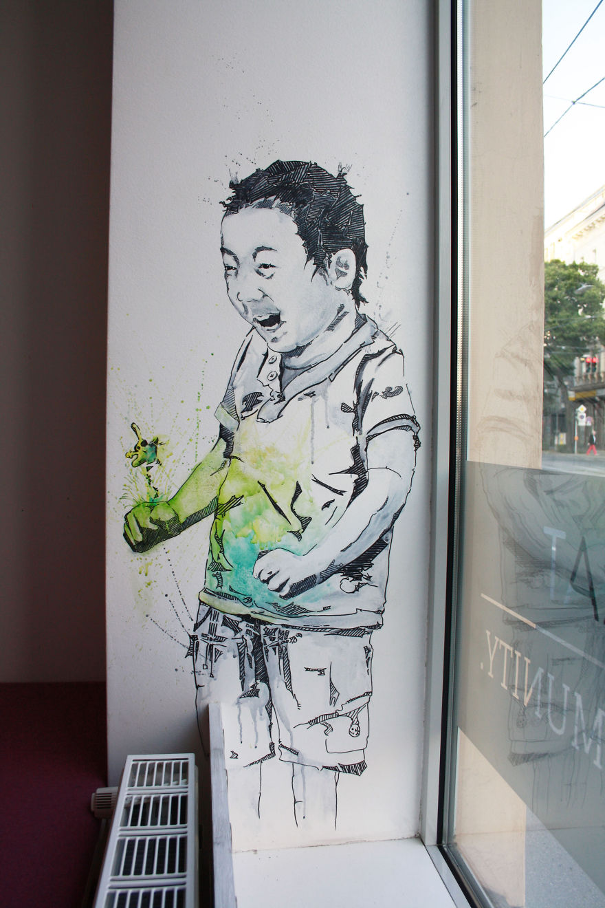 I Was Asked To Design A Huge Mural In A Coffee Shop