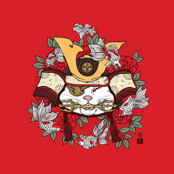 I Draw Samurai Cat Illustrations I Draw Samurai Cat Illustrations