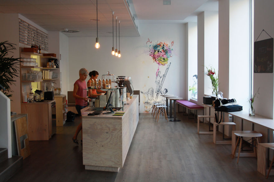 I Was Asked To Design A Huge Mural In A Coffee Shop