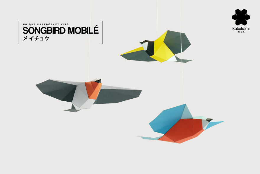 A DIY Songbird Mobil&eacute; Made Of Paper