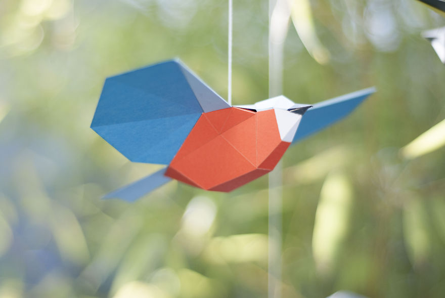 A DIY Songbird Mobil&eacute; Made Of Paper