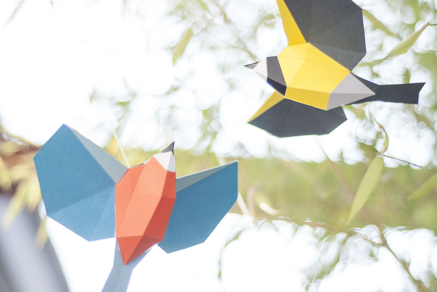A DIY Songbird Mobil&eacute; Made Of Paper