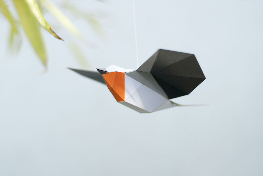 A DIY Songbird Mobil&eacute; Made Of Paper