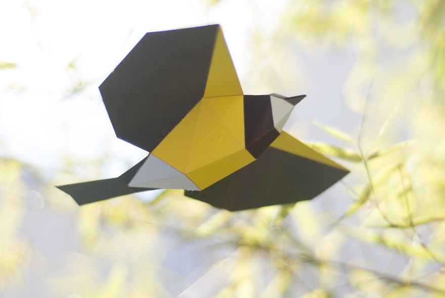 A DIY Songbird Mobil&eacute; Made Of Paper