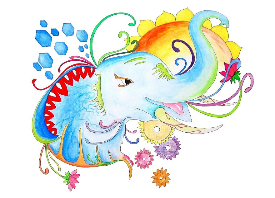 My Watercolor Series Of Abstract Animal Illustrations