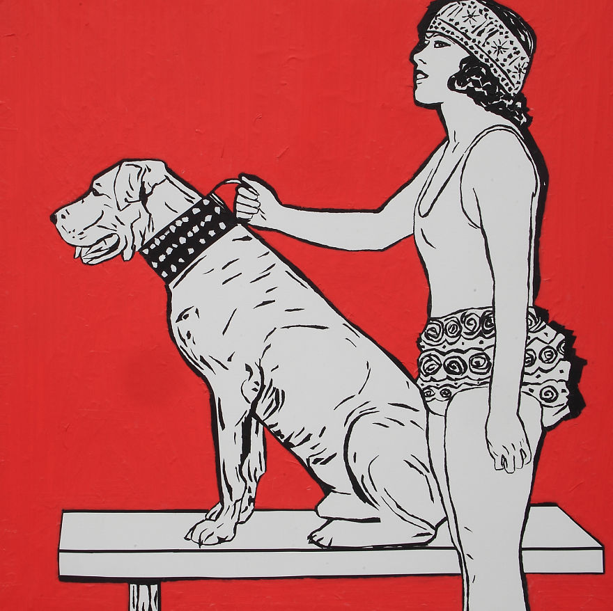 Art Created With Bits Of Ripped Up Tape