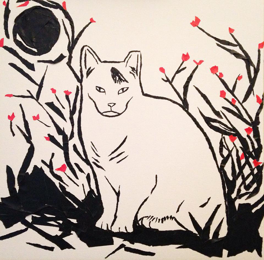 Art Created With Bits Of Ripped Up Tape