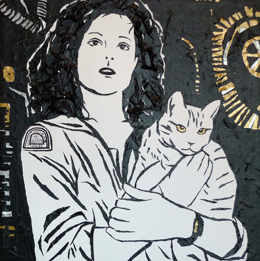 Art Created With Bits Of Ripped Up Tape