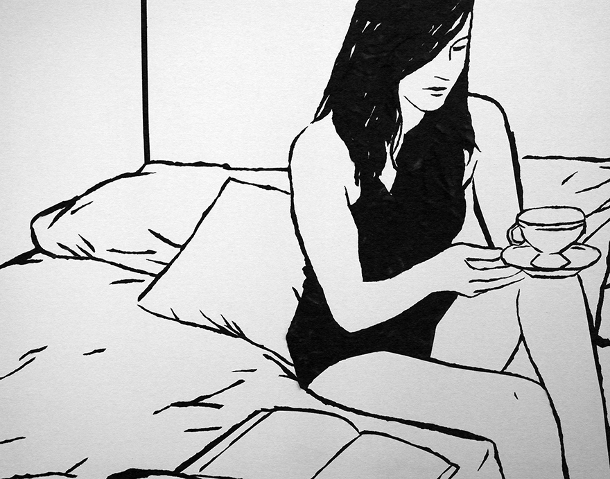 Art Created With Bits Of Ripped Up Tape