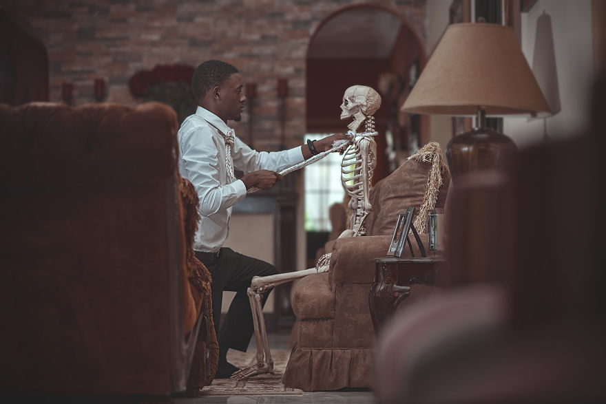 My Haunting Series Captures Self-exploitation And The Capitalist World We Live In