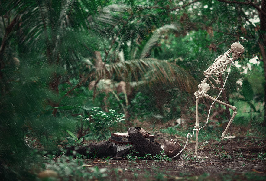 My Haunting Series Captures Self-exploitation And The Capitalist World We Live In