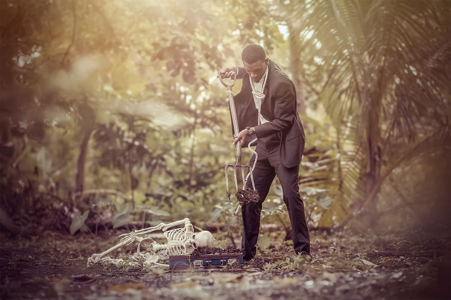 My Haunting Series Captures Self-exploitation And The Capitalist World We Live In