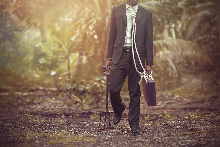 My Haunting Series Captures Self-exploitation And The Capitalist World We Live In