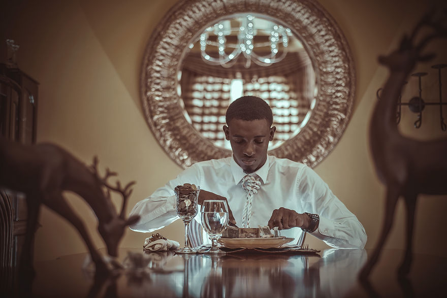 My Haunting Series Captures Self-exploitation And The Capitalist World We Live In