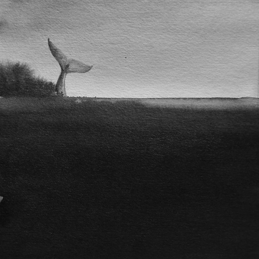 Peaceful Black And White Watercolor Paintings Of Children And Animal Peaceful Black And White Watercolor Paintings Of Children And Animal