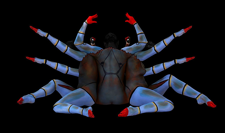 12 Astrological Symbols That I Painted On Human Bodies