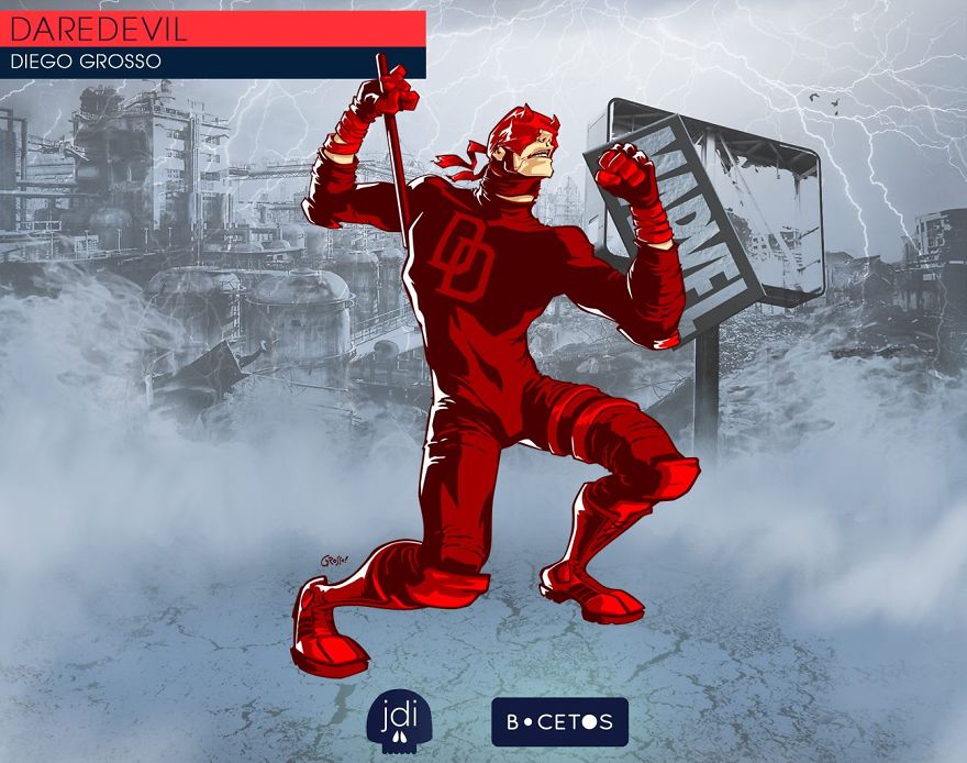 Marvel Vs Dc Comics - Battle Between Illustrators By Bocetos