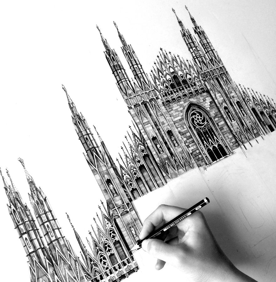 Design Is In The Details: My Photorealistic Drawings Of Famous European Buildings Design Is In The Details: My Photorealistic Drawings Of Famous European Buildings