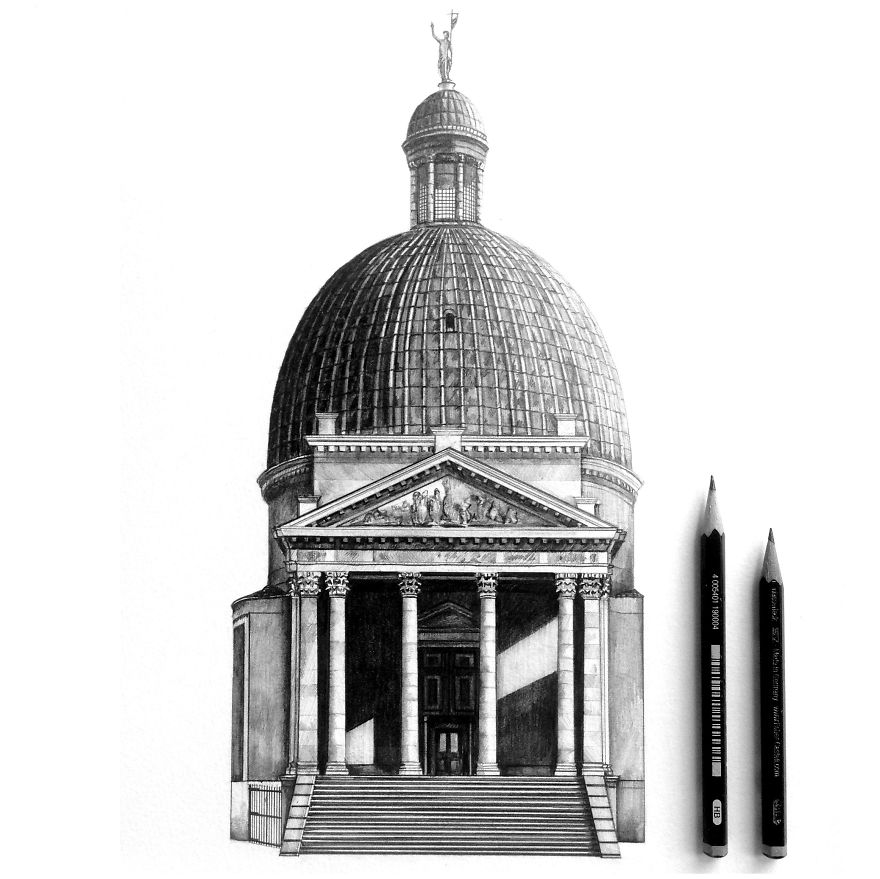 Design Is In The Details: My Photorealistic Drawings Of Famous European Buildings Design Is In The Details: My Photorealistic Drawings Of Famous European Buildings