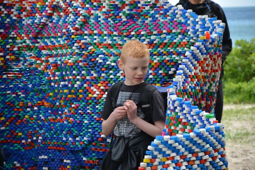 I Collected 75,000+ Used Bottle Caps From My Neighborhood To Build This Pavilion