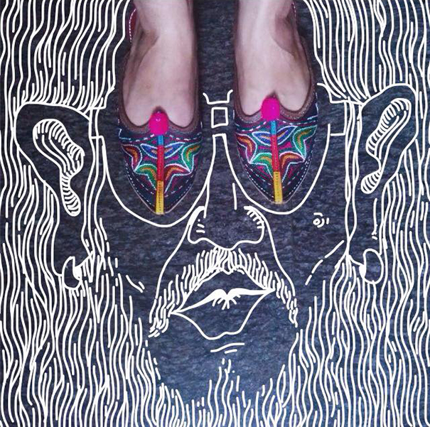 I Add Weird Illustrations To Photos Of My Friends' Feet